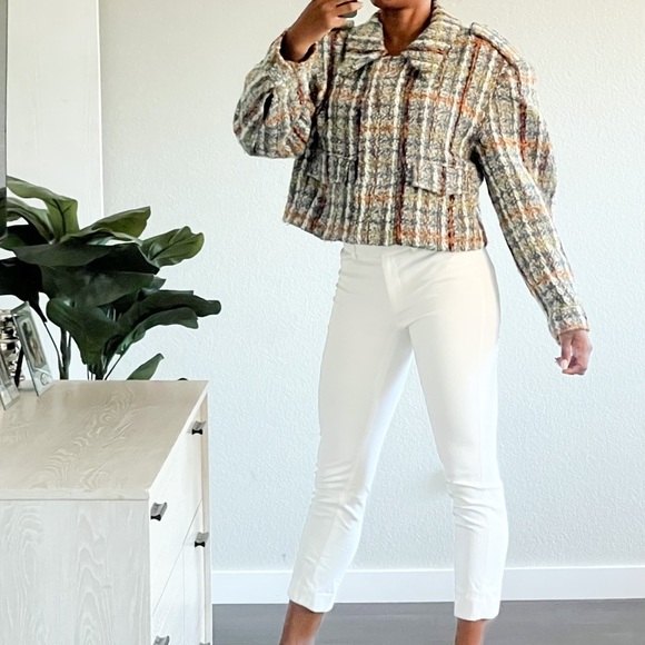 Remain Birger Christensen Lona Boxy Crop Knit Tweed Jacket Aegean Blue Comb nwot - Picture 6 of 15